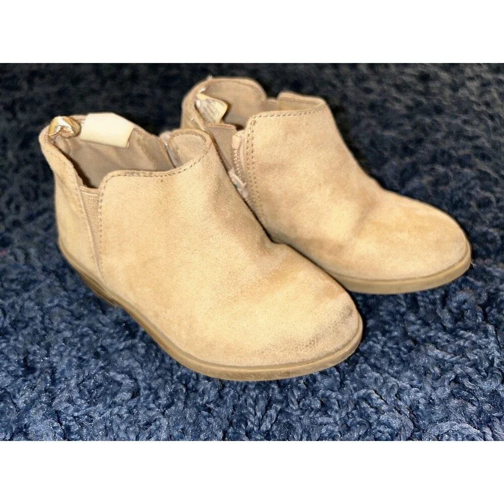 Toddler Girls Ankle Boots Beige Size 6 Old Navy Brand